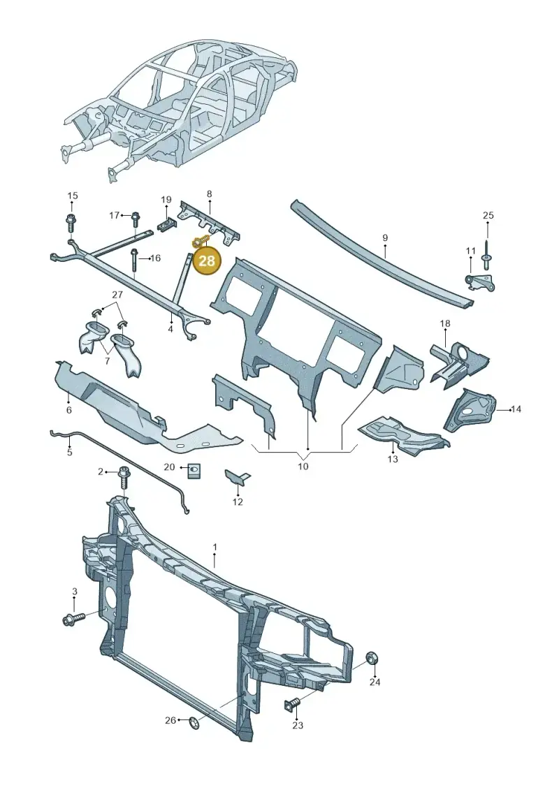 N10055703 — Audi A8/S8/qu. lang    08> (2007-) diagram 291805000, position 28