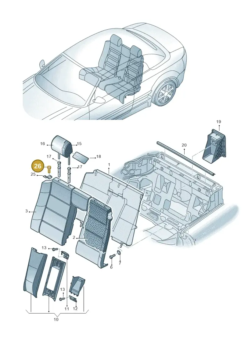 N10063205 — Audi A4/S4 Cabrio./qu. 07> (2006-) diagram 273885600, position 26