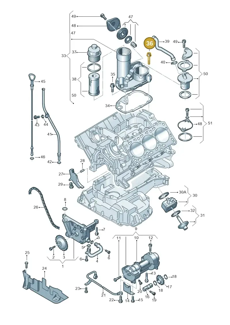 N10080204 — Audi A4/S4/Av./qu.     05> (2005-) diagram 260115450, position 36