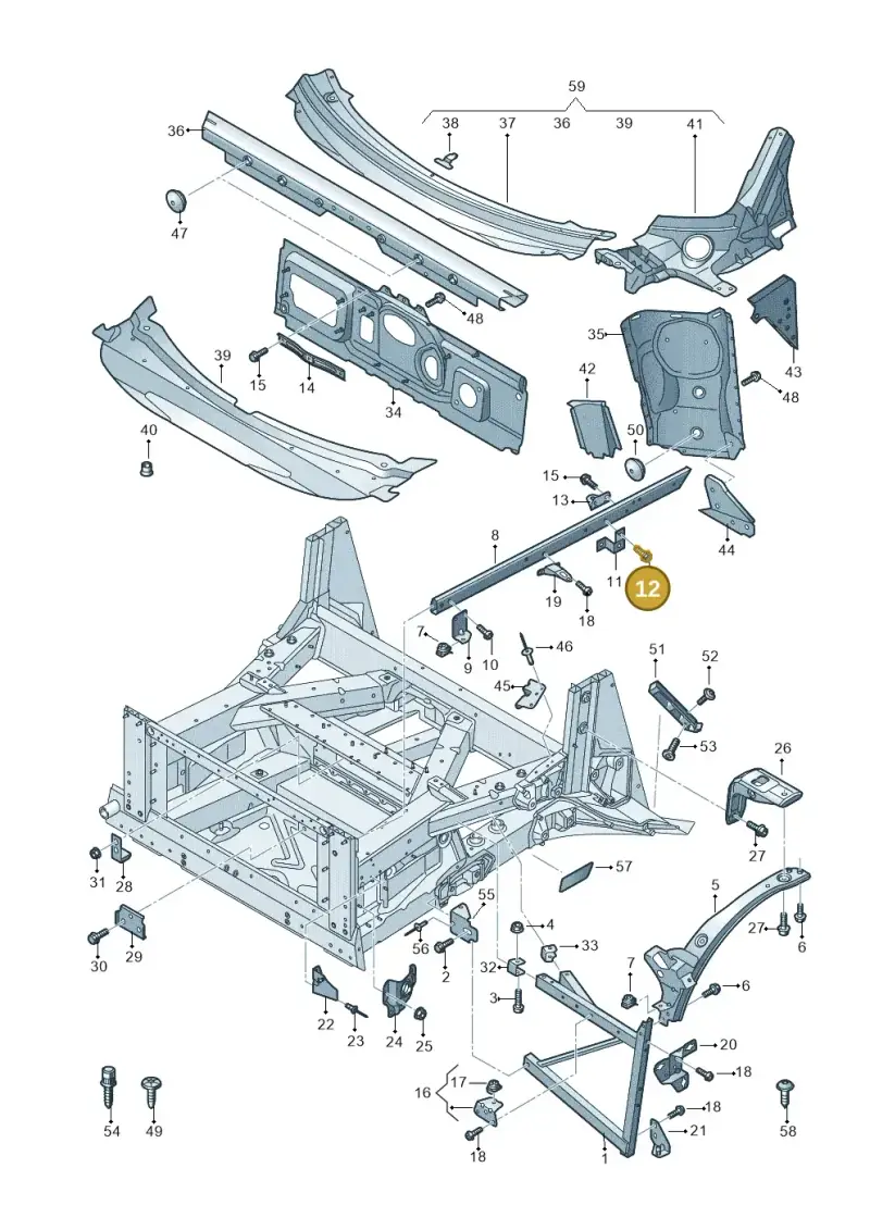 N10082912 — Audi R8 Spyder (2015-2024) diagram 872805000, position 12