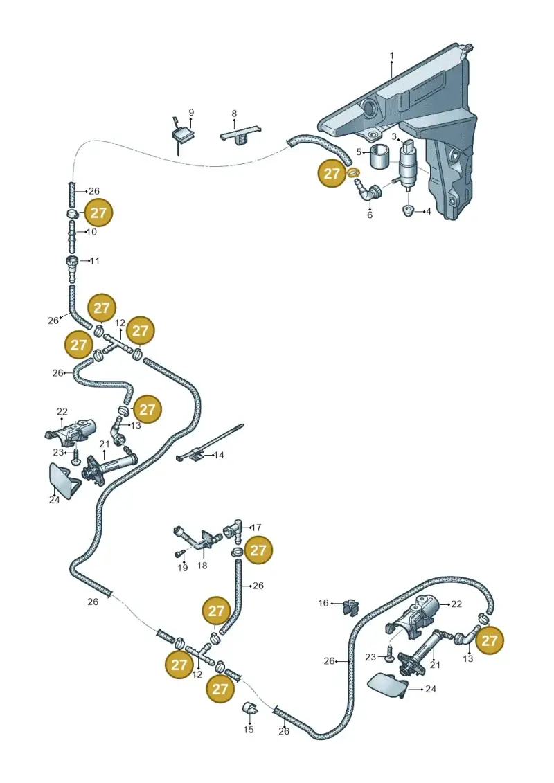 N10098001 — Audi A6 2.0 (2018-) diagram 430955040, position 27