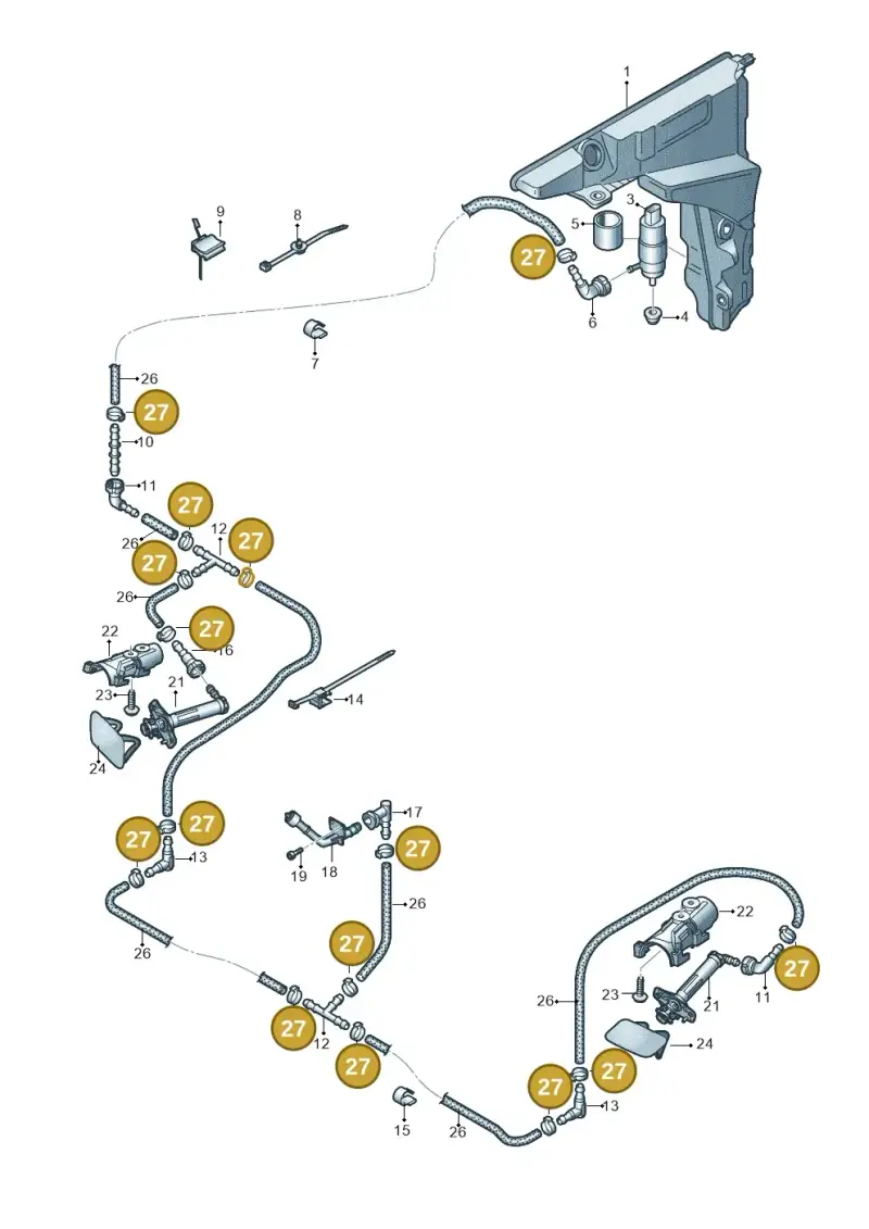 N10098001 — Audi A7 Sportback (2018-) diagram 435955300, position 27