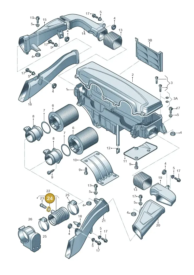 N10098001 — Audi R8 qu. 5.2 (2012-2015) diagram 618133000, position 24