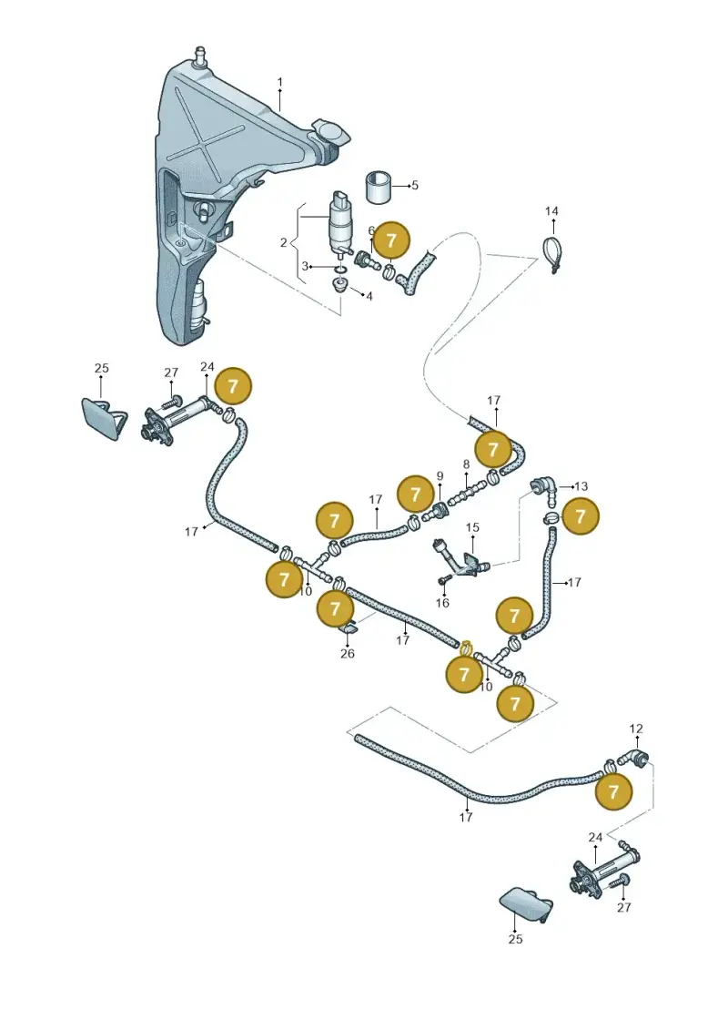 N10098001 — Audi RS7 Sportback (2013-2018) diagram 711955300, position 7