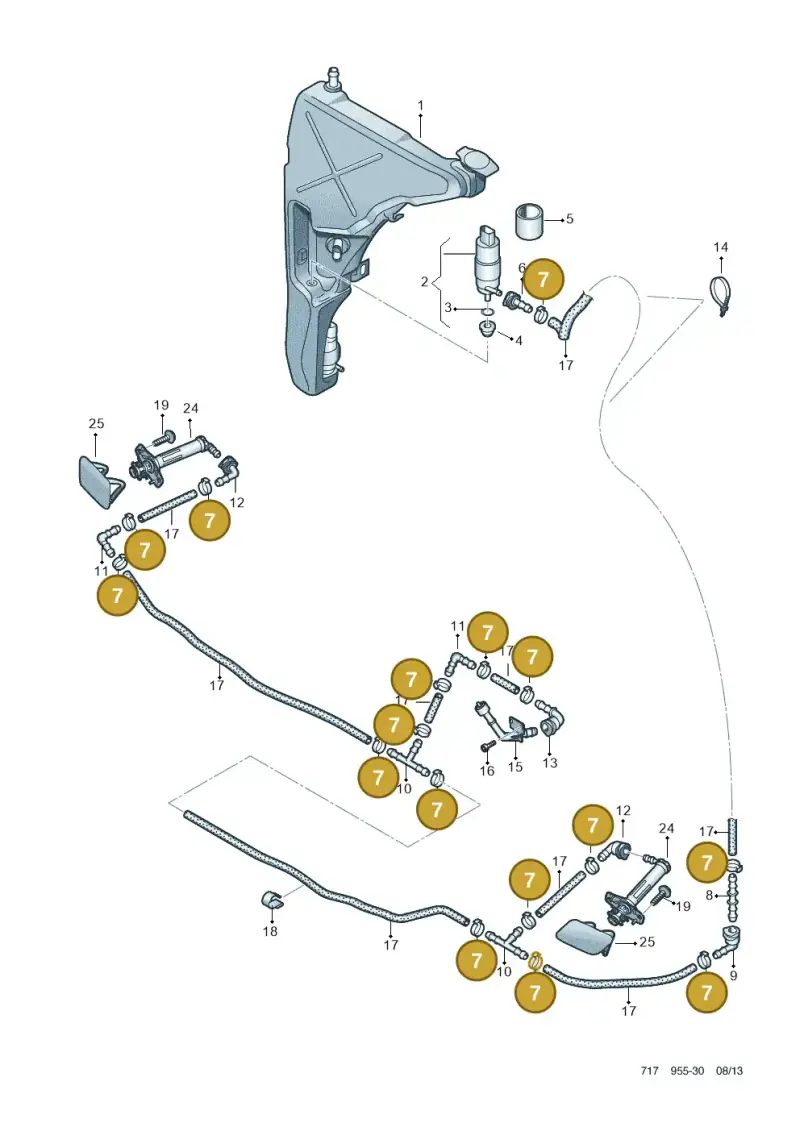 N10098001 — Audi RS6 Avant (2013-2018) diagram 717955300, position 7
