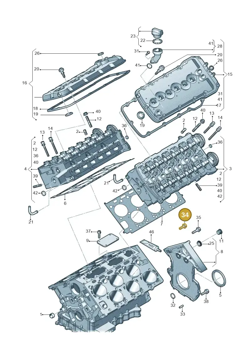 N10099303 — Audi A8/S8/qu. lang    08> (2007-) diagram 291103670, position 34