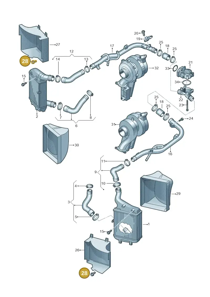 N10100505 — Audi Q7 qu. 3.0 TDI (2009-2015) diagram 493145600, position 28