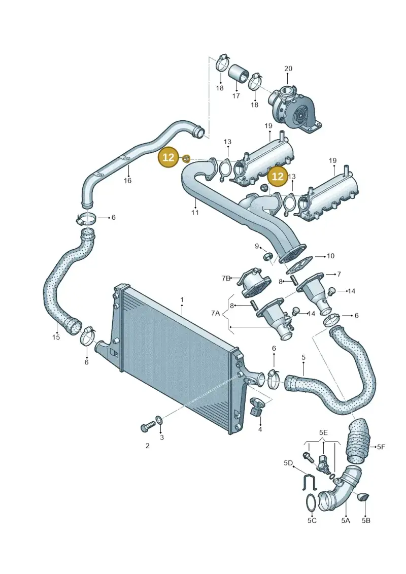 N10102302 — Audi A6/Wagon/quattro (2001-2004) diagram 261145720, position 12