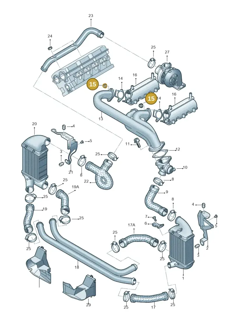N10102302 — Audi A4/S4/Av./qu.     05> (2005-) diagram 249145900, position 15