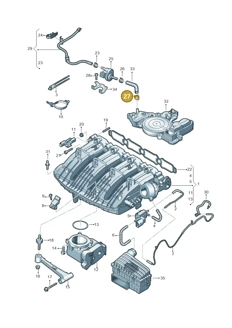 N10108301 — Audi A3 Sportback (2019-2021) diagram 596133612, position 27