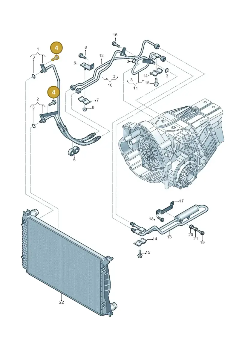 N10115404 — Audi A6 2.7 TDI (2008-2011) diagram 448317500, position 4