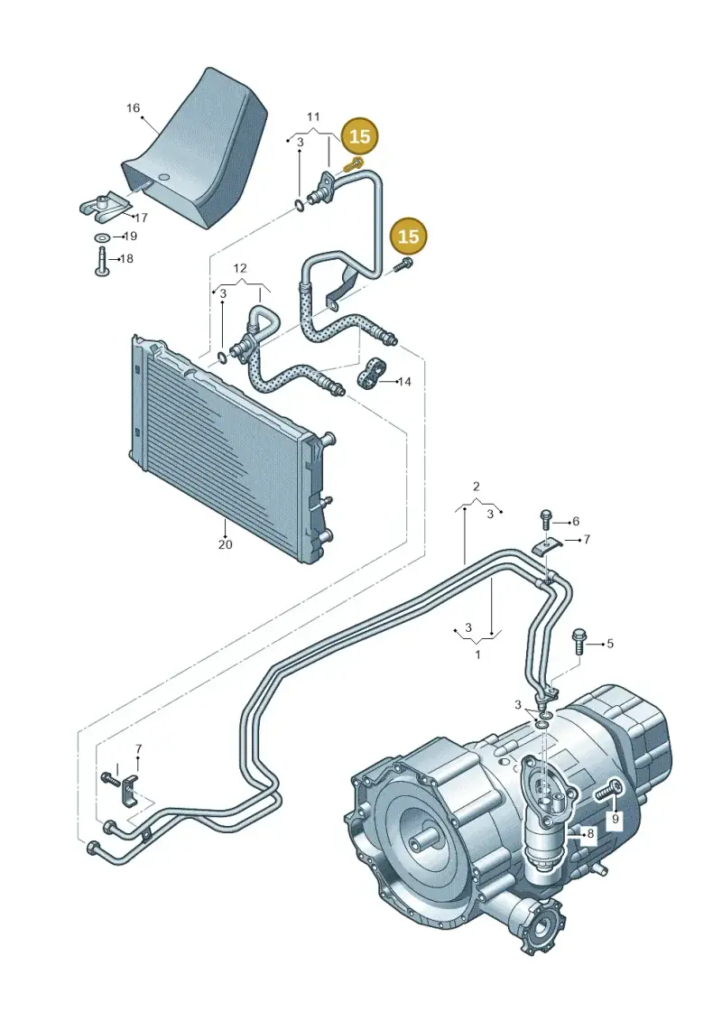 N10115404 — Audi A5 Cabrio 2.0 (2008-2012) diagram 620317500, position 15
