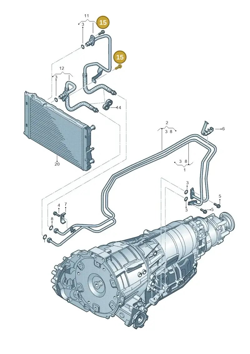 N10115404 — Audi A5 Cabrio 2.0 (2008-2012) diagram 620317550, position 15