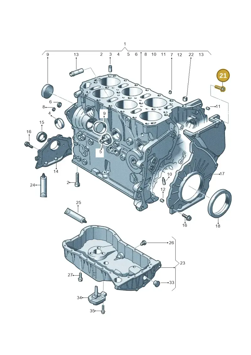 N10116003 — Audi A3 Sportback (2008-2013) diagram 278103200, position 21