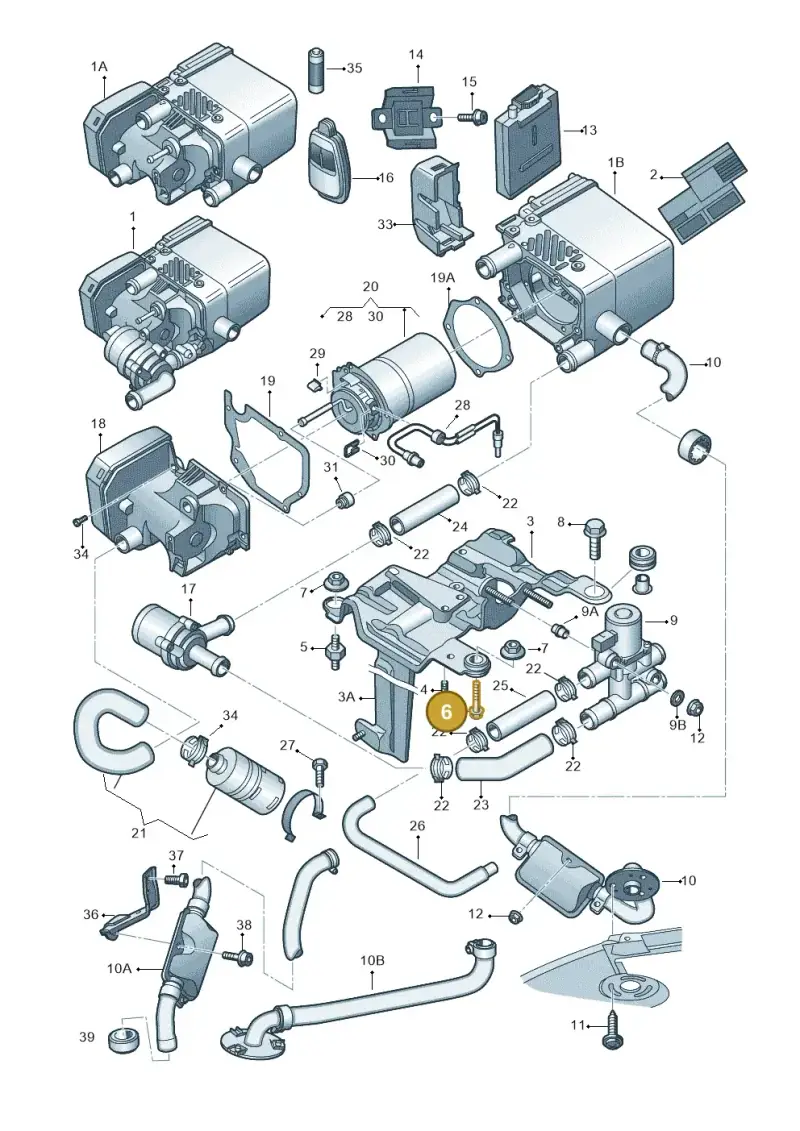 N10116003 — Audi A8/S8/qu. lang    08> (2007-) diagram 291261460, position 6