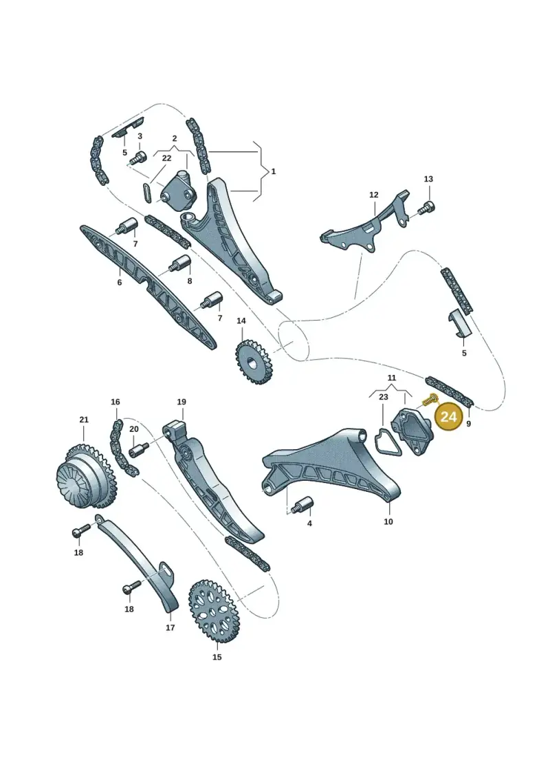 N10124304 — Audi A5 Limo 2.0 (2024-) diagram 849109351, position 24