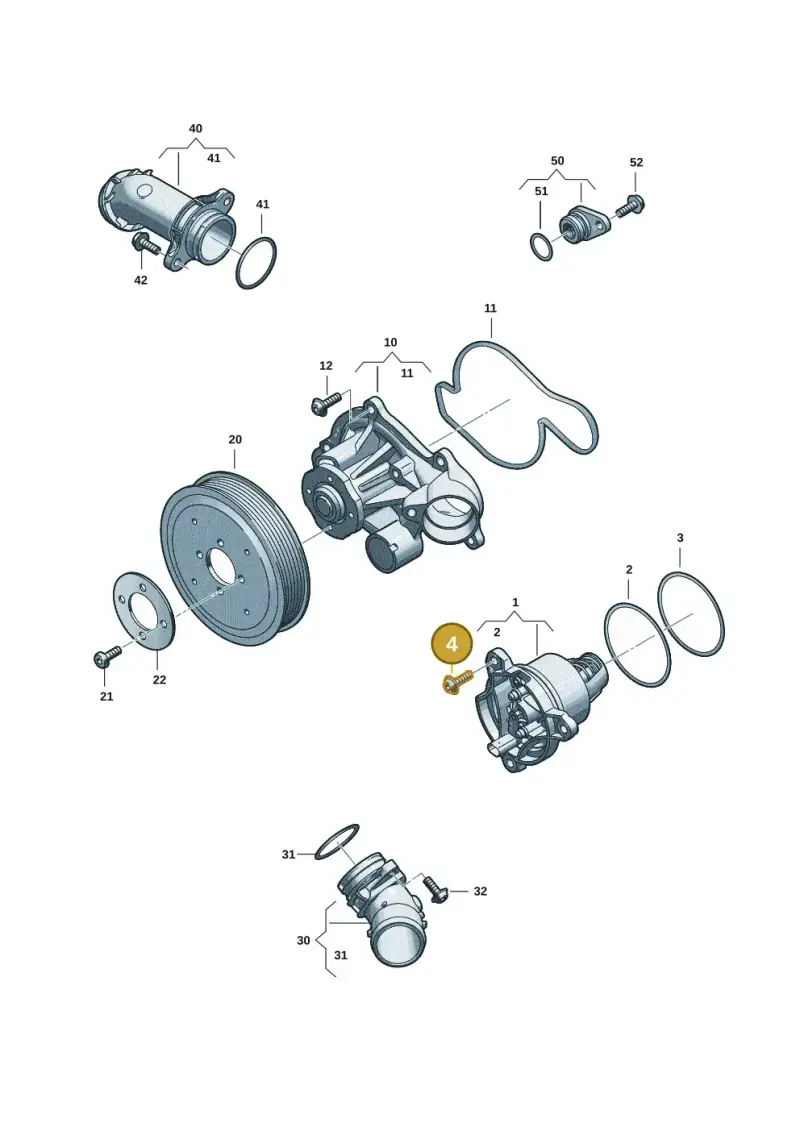 N10124306 — Audi A5 Limo 2.0 (2024-) diagram 06m121000, position 4