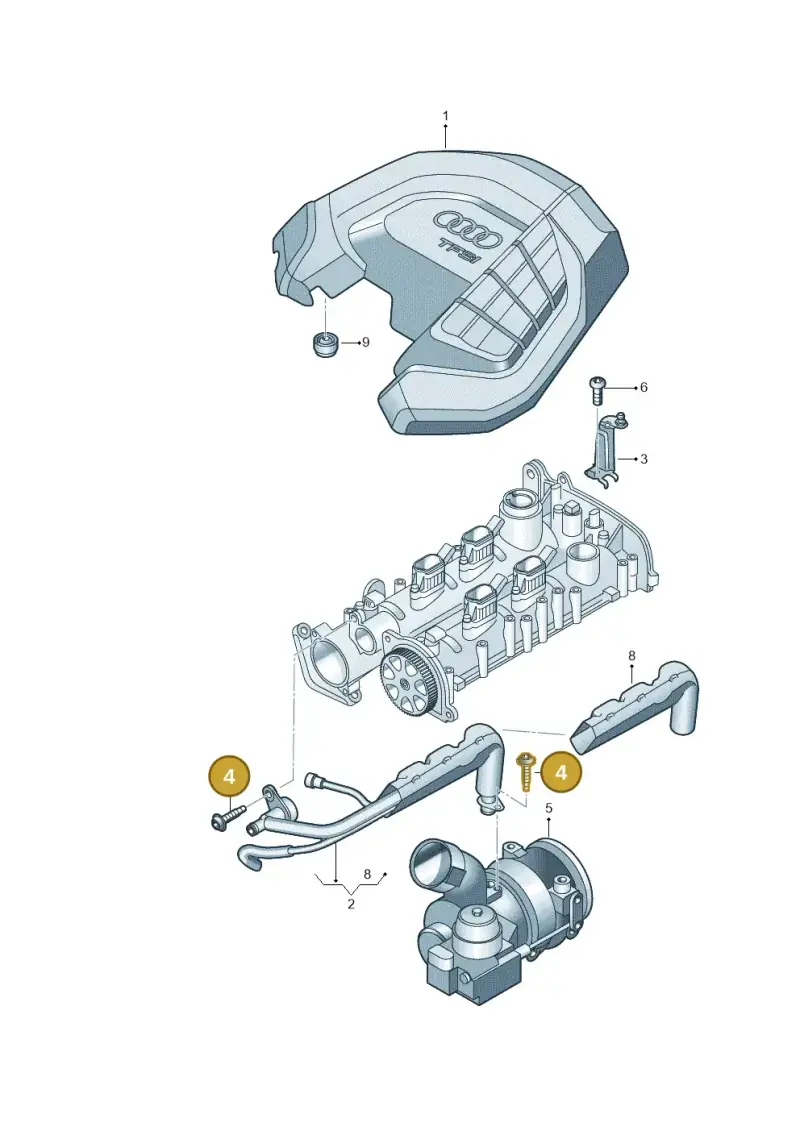 N10124308 — Audi A5 Sportback (2016-2020) diagram 849103370, position 4