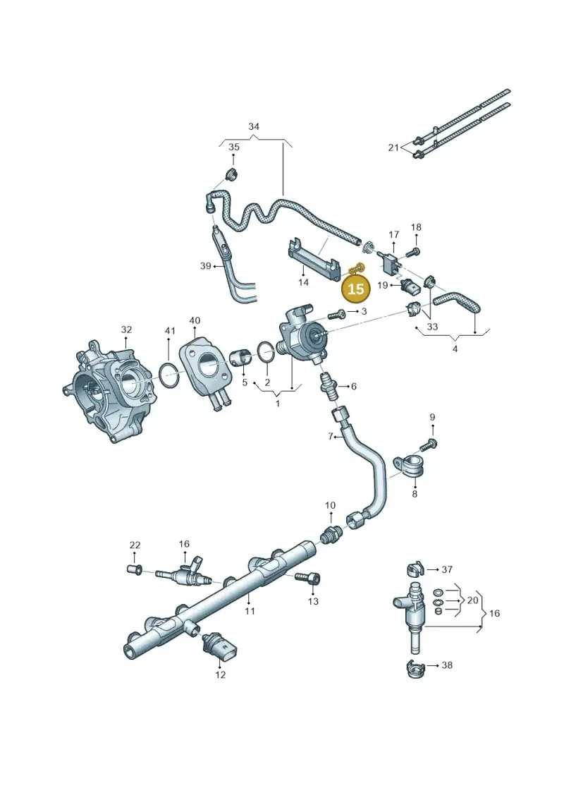N10124408 — Audi A4 2.0 (2015-2019) diagram 849133018, position 15