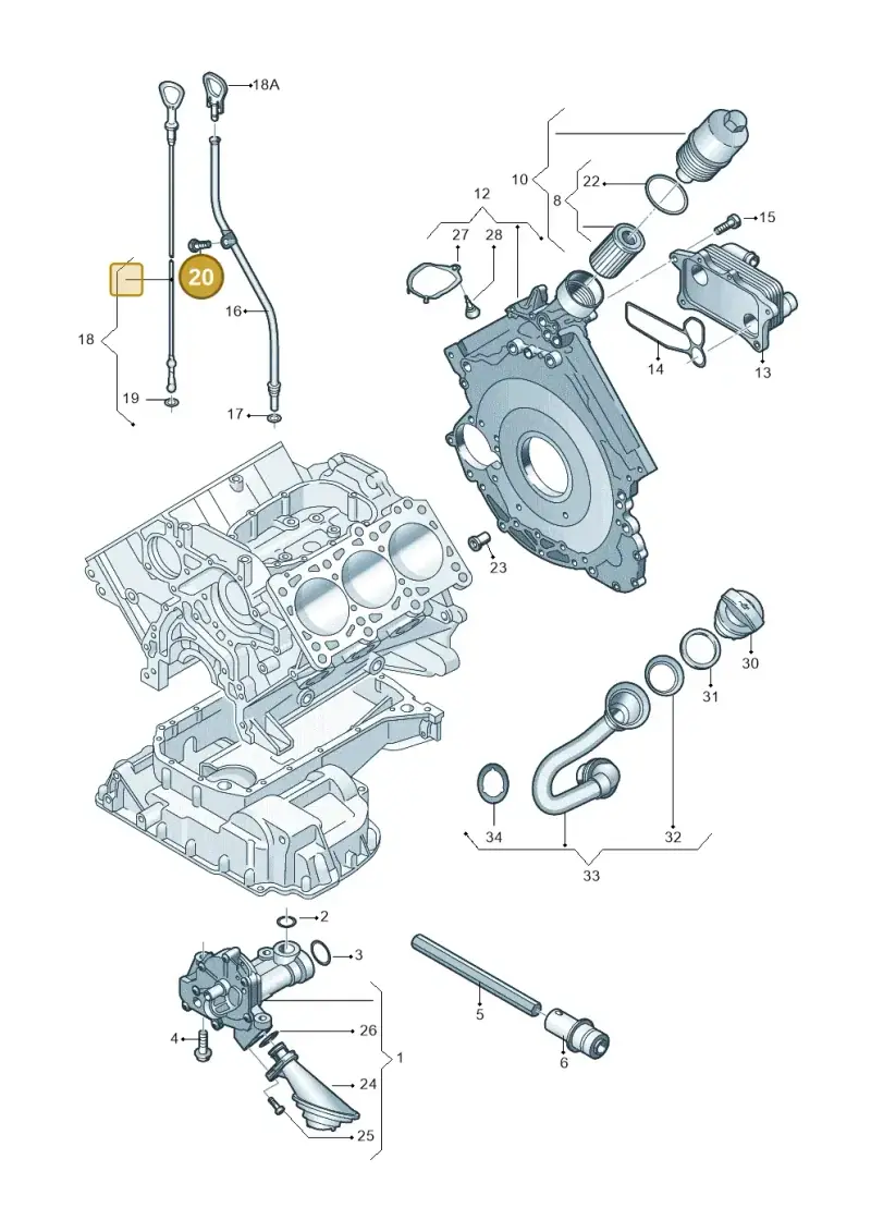 N10124408 — Audi Q7 qu. 3.0 TDI (2015-2019) diagram 859115050, position 20