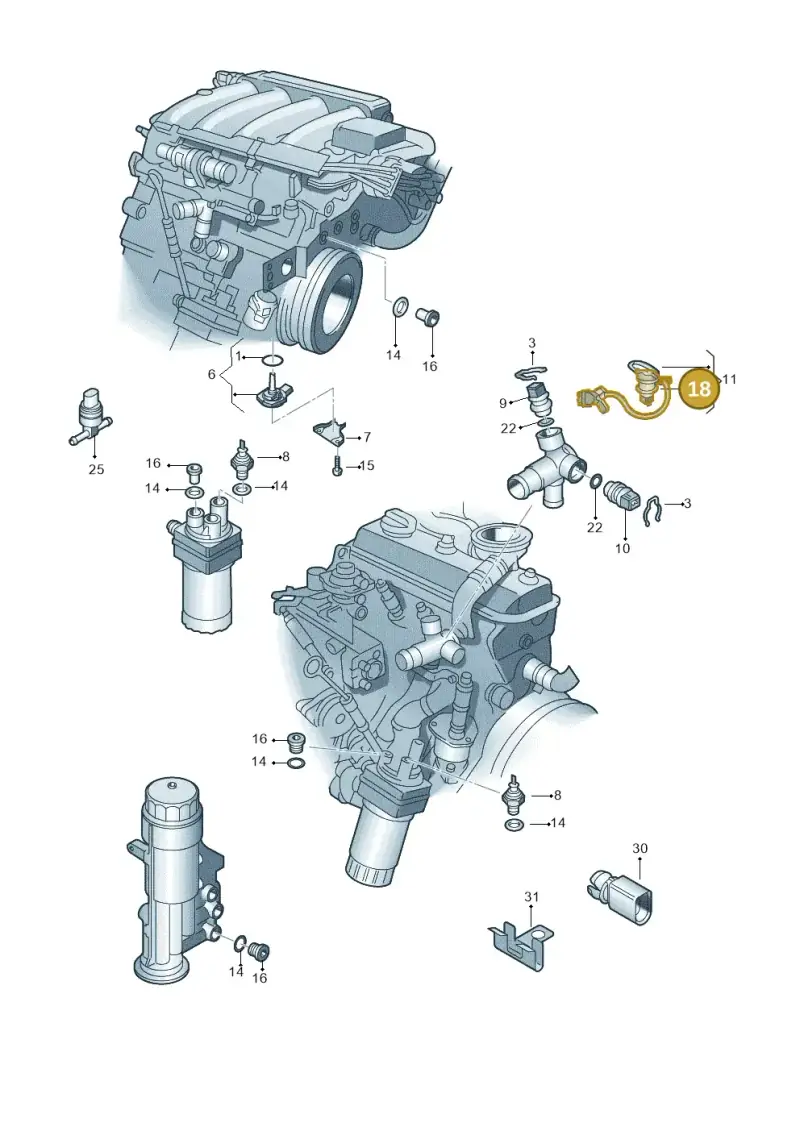 N10129201 — Audi A1 Sportback (2010-2015) diagram 249919400, position 18