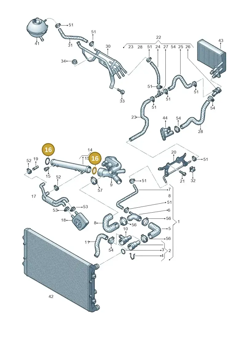 N10139201 — Audi A3 Sportback (2008-2013) diagram 412121580, position 16
