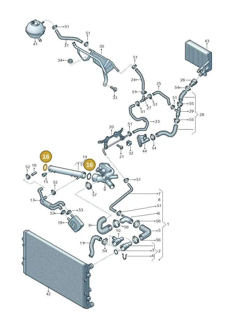 N10139201 — Audi TT Coupe/Roadster 08> (2007-) diagram 609121410, position 16