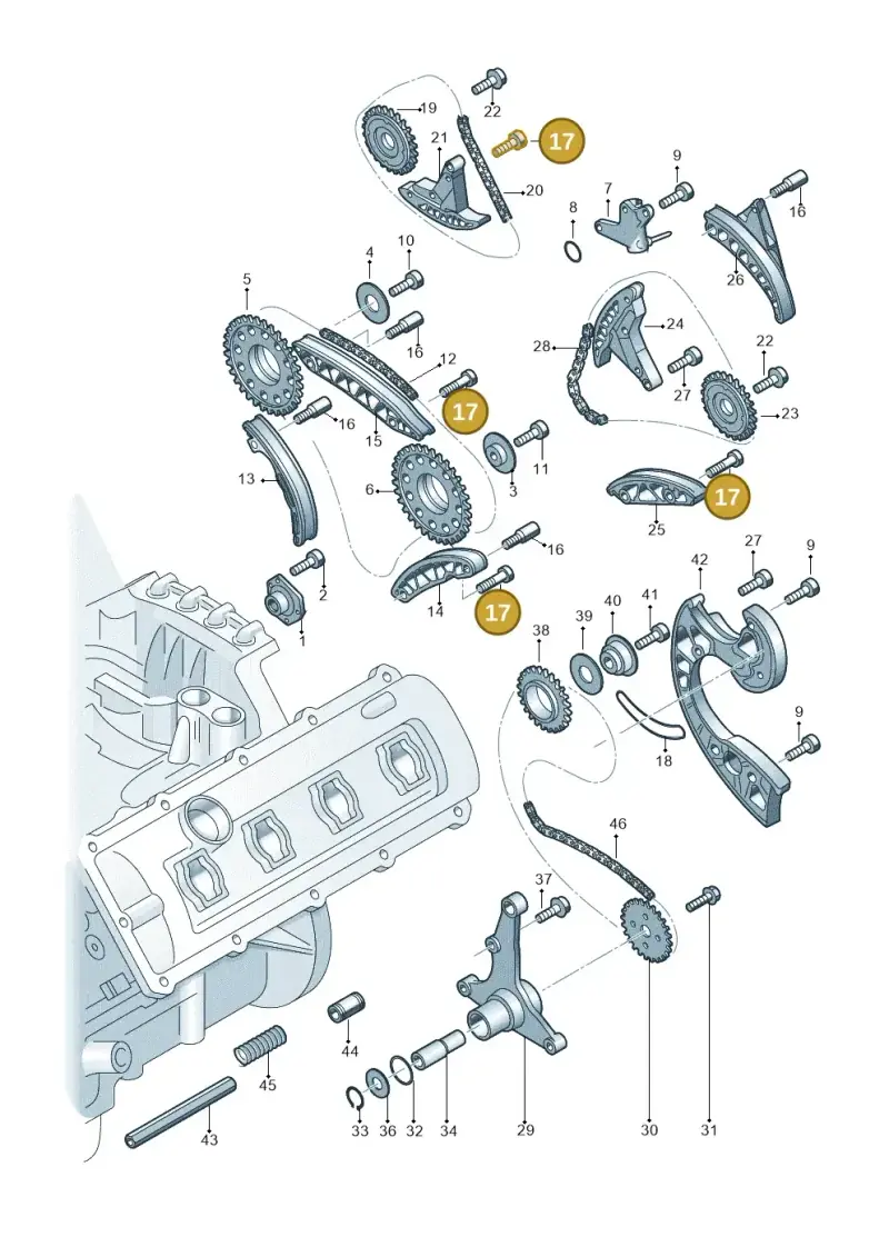 N10156205 — Audi A8L qu. 3.0 TDI (2013-2018) diagram 771109820, position 17