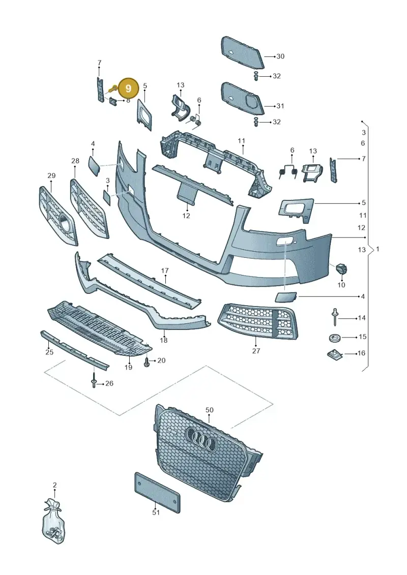 N10160204 — Audi RS5 Cabrio (2012-2015) diagram 759807100, position 9