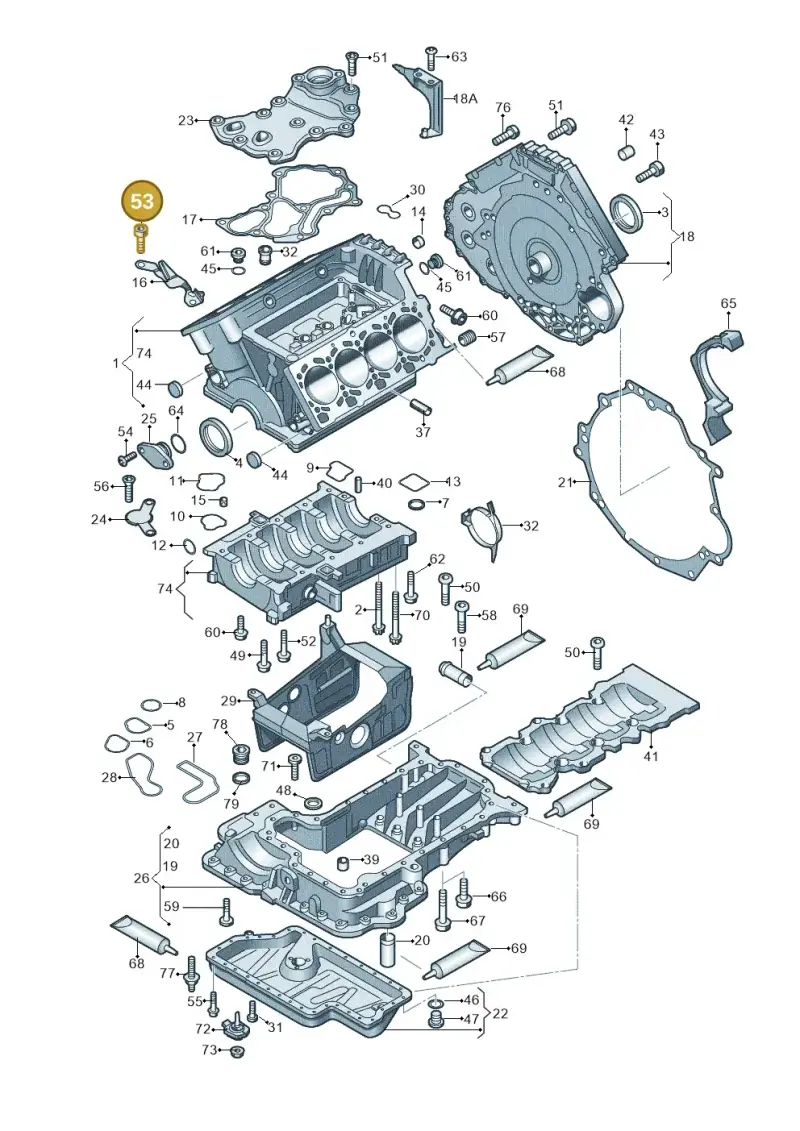 N10169902 — Audi RS4 qu.           07> (2006-) diagram 473103000, position 53