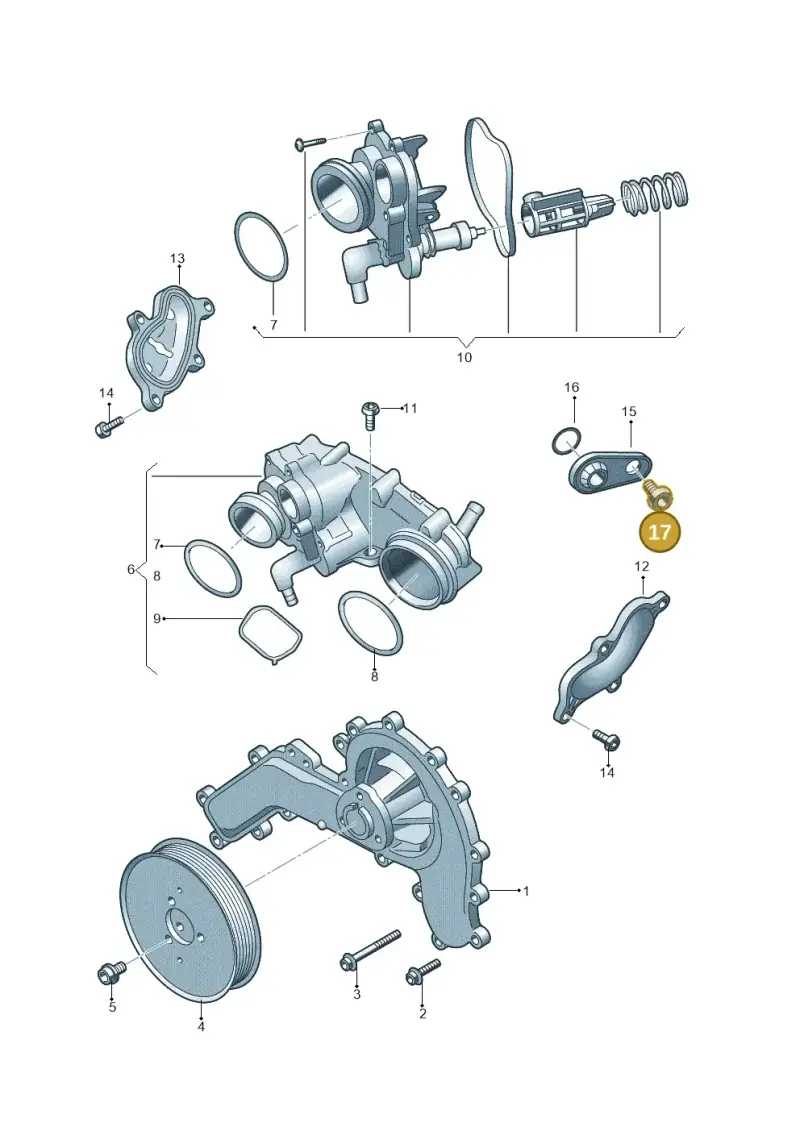 N10170303 — Audi Q8 Quattro 3,0 (2018-) diagram 897121050, position 17