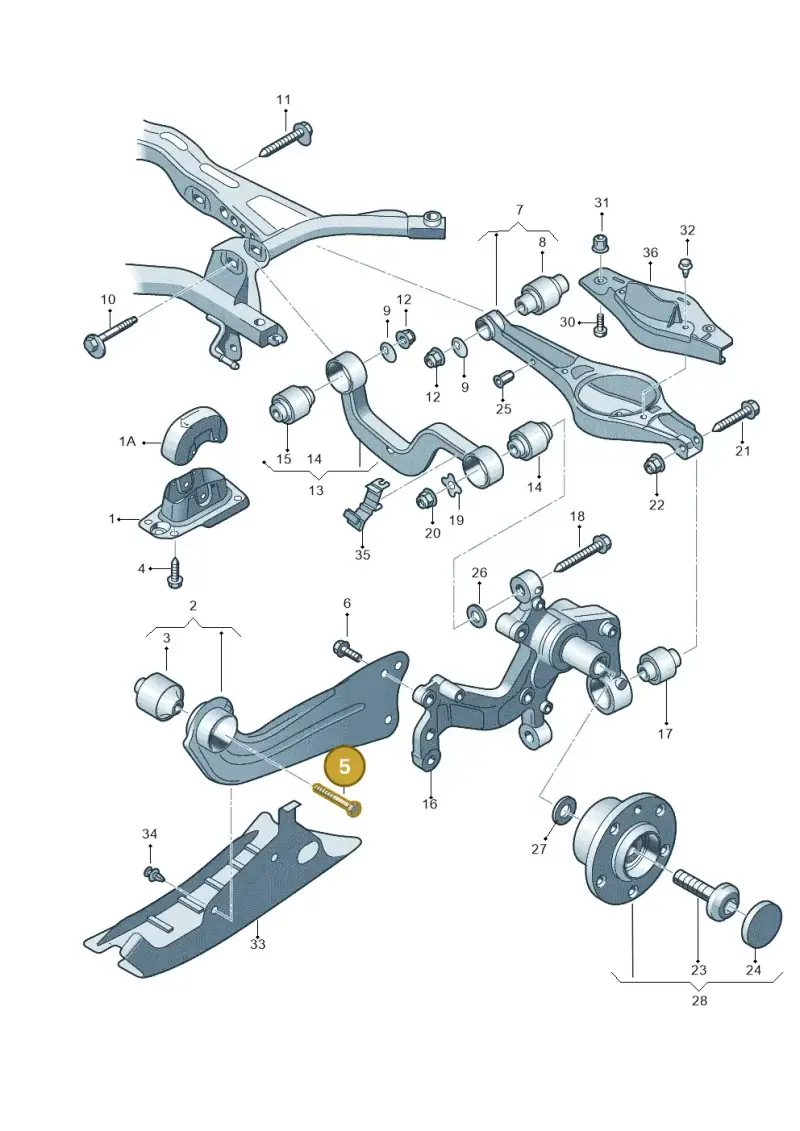 N10170804 — Audi TTS Coupe 2.0 (2010-2014) diagram 646505050, position 5