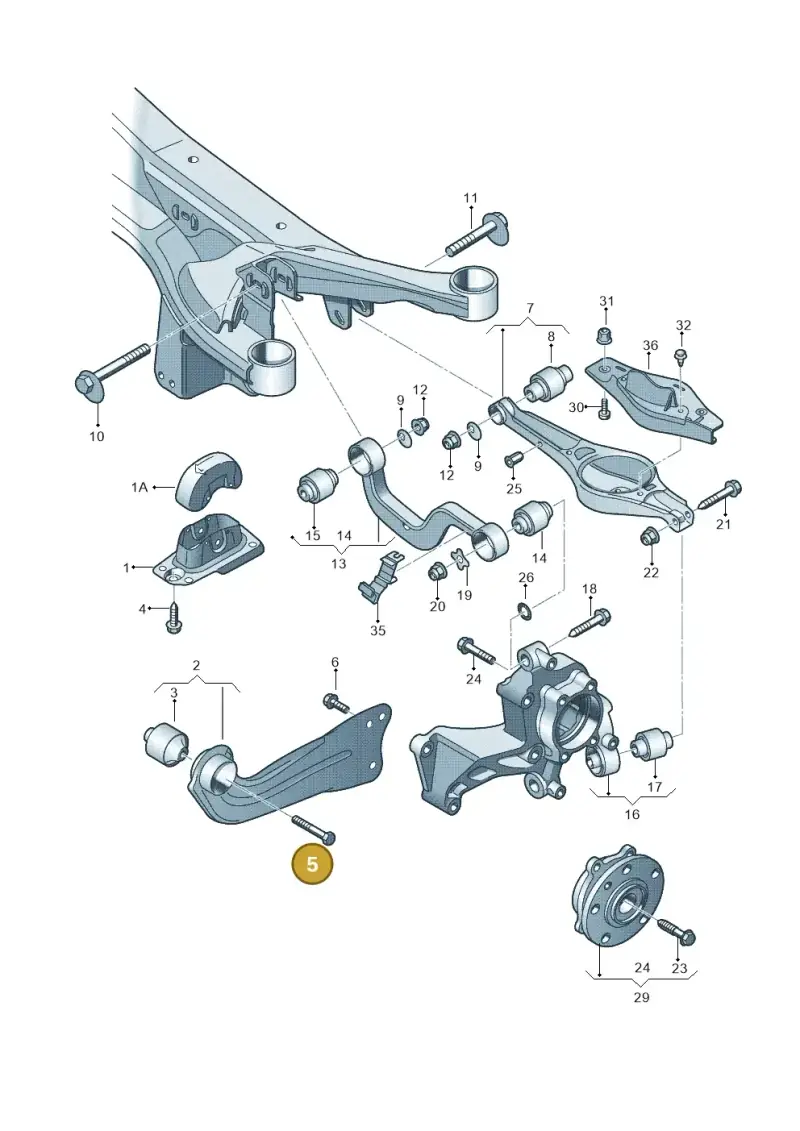 N10170804 — Audi RS3 Sportback (2011-2012) diagram 646505300, position 5