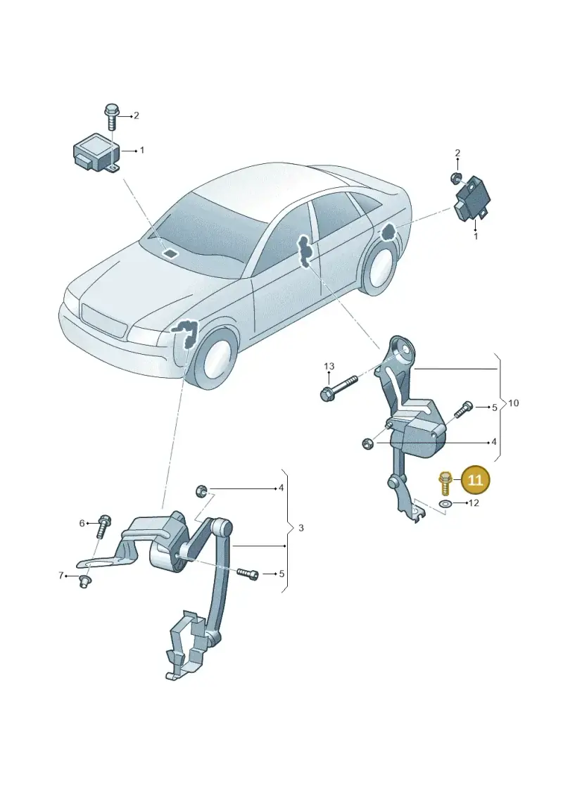 N10171102 — Audi RS4 qu.           07> (2006-) diagram 249941250, position 11