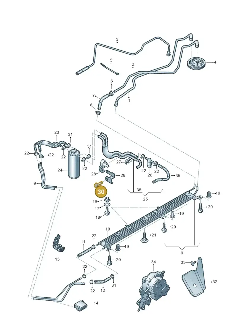N10171102 — Audi A4/S4/Av./qu.     05> (2005-) diagram 454201200, position 30
