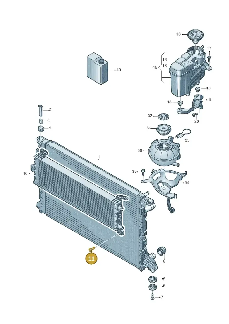 N10189407 — Audi A6 2.0 (2018-) diagram 435121141, position 11