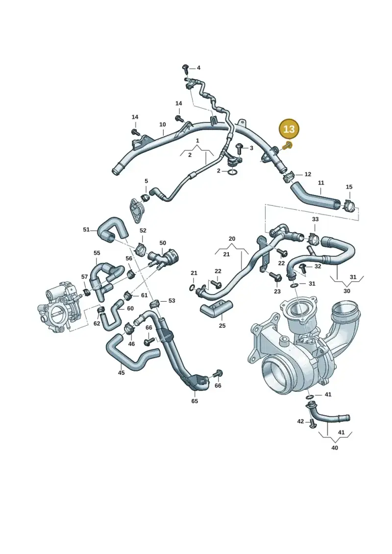 N10196103 — Audi A5 Limo 2.0 (2024-) diagram 06r121005, position 13
