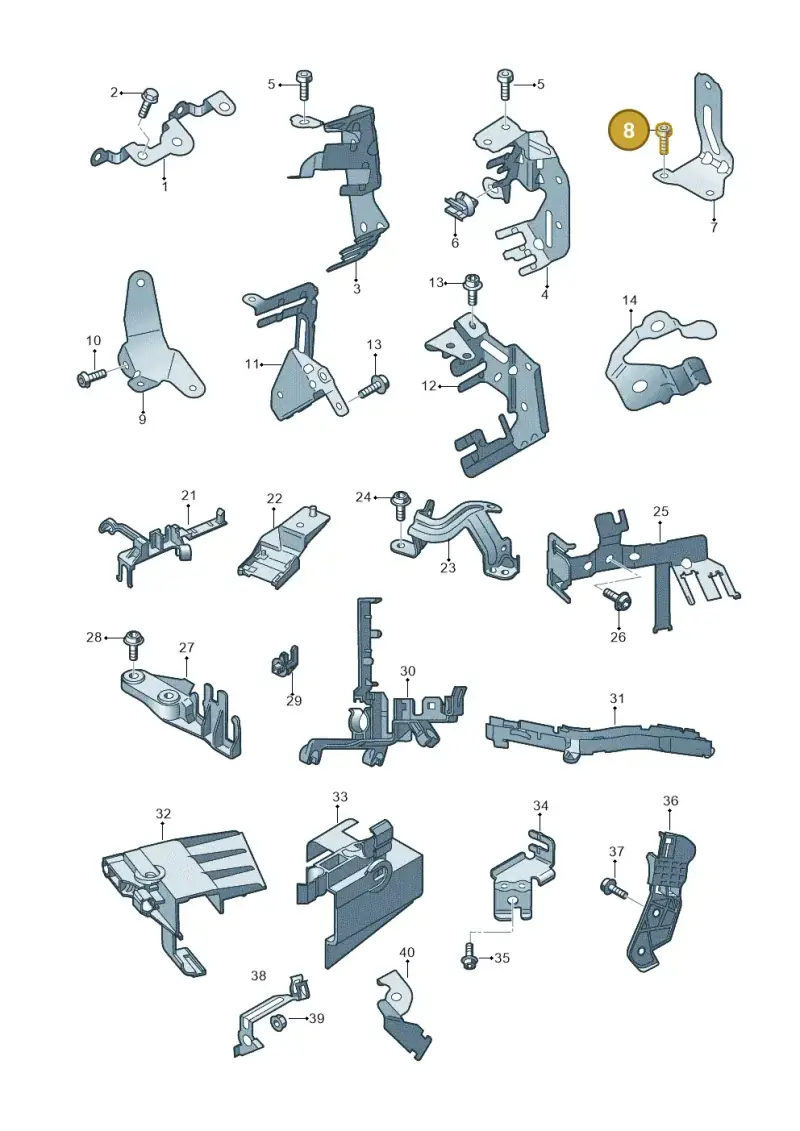 N10196105 — Audi A6 Av. qu. 3.0 (2012-2018) diagram 738971000, position 8