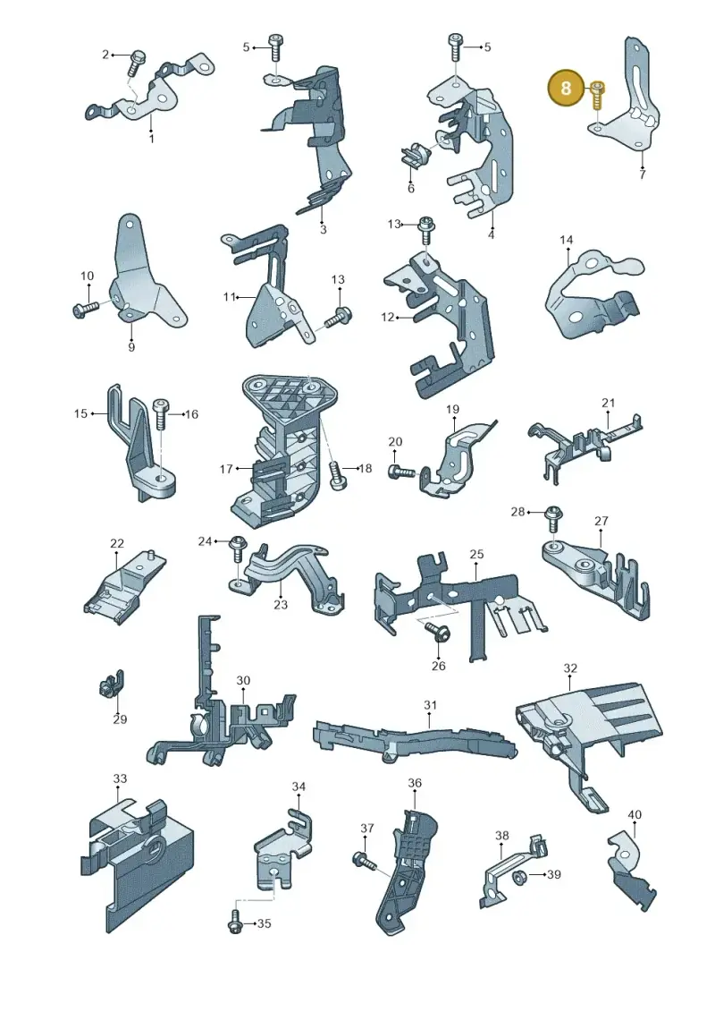 N10196105 — Audi A7 Sportback (2014-2018) diagram 788971000, position 8
