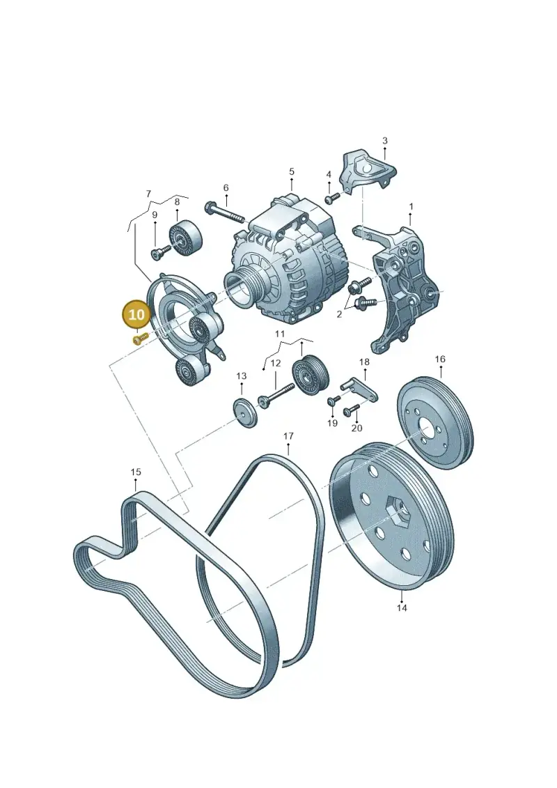 N10196105 — Audi Q7 qu. 3.0 TDI (2015-2019) diagram 859903450, position 10
