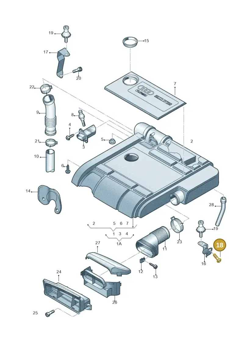 N10196303 — Audi A3 Sportback (2008-2013) diagram 412133400, position 18
