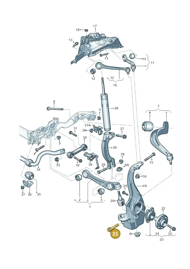 N10197304 — Audi RS6 Avant (2013-2018) diagram 758407000, position 21