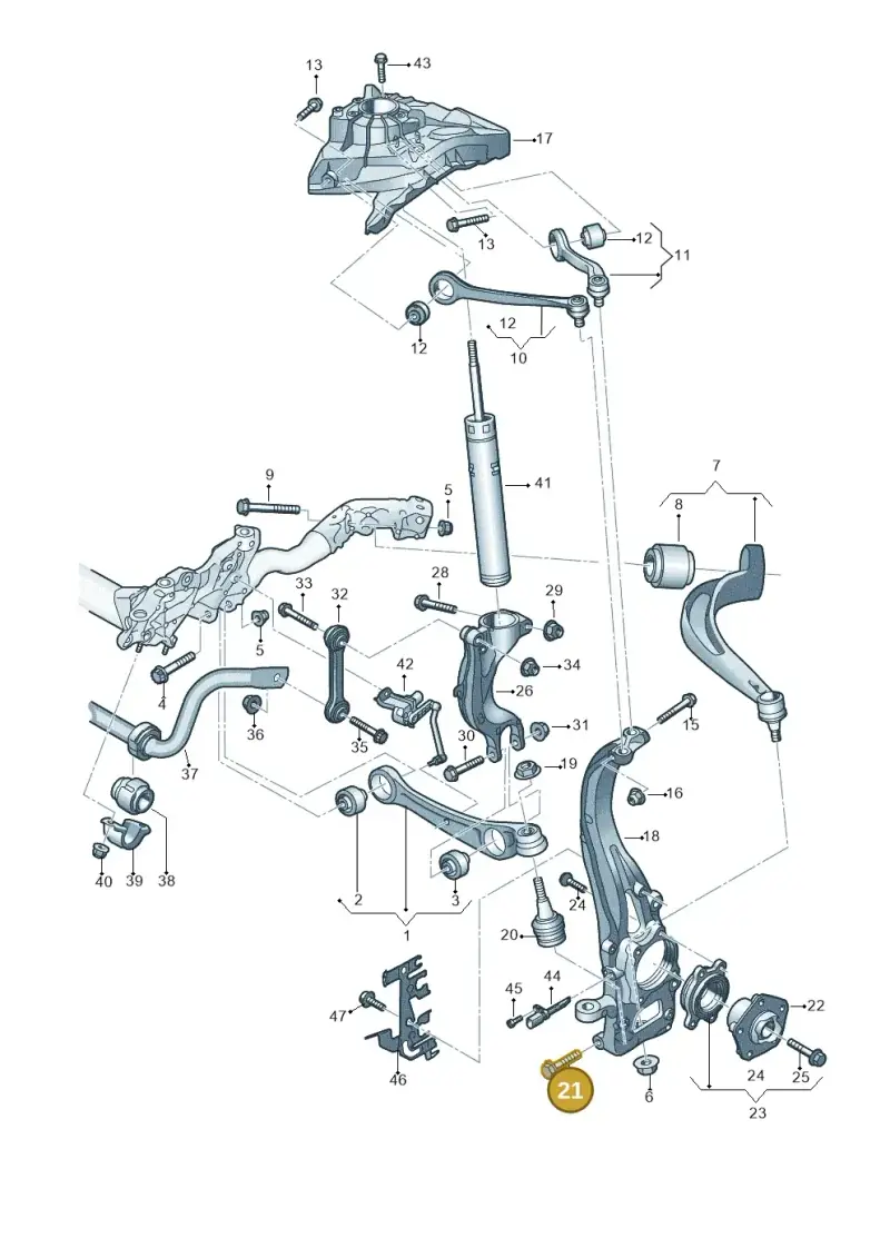 N10197304 — Audi A4 2.0 (2015-2019) diagram 849407000, position 21