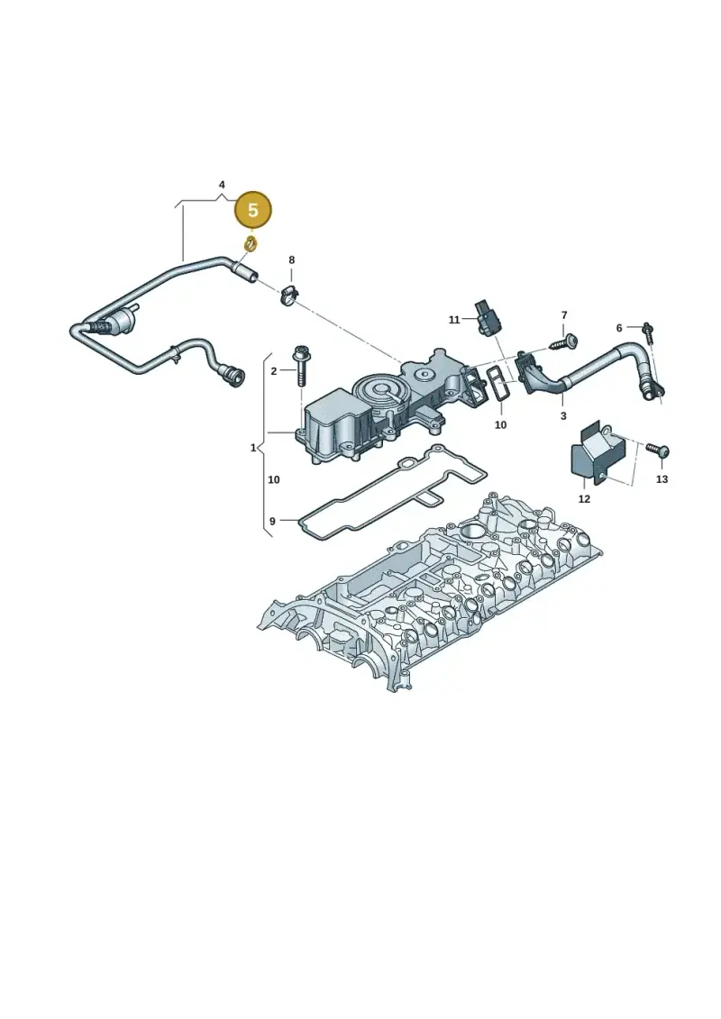 N10198301 — Audi A3 Sportback (2019-2021) diagram 898103351, position 5