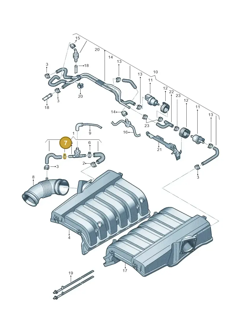 N10199201 — Audi A8L qu. 3.0 TDI (2013-2018) diagram 771133600, position 7