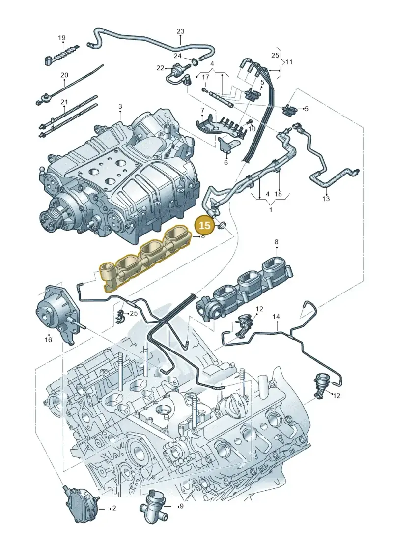 N10201801 — Audi Q7 qu. 3.0 TDI (2015-2019) diagram 771133220, position 15