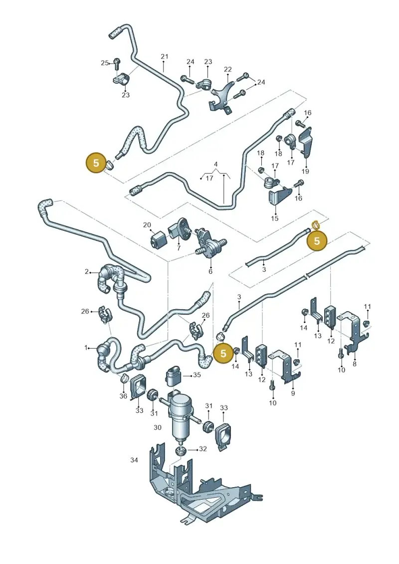 N10201901 — Audi R8 qu. 5.2 (2012-2015) diagram 618611700, position 5