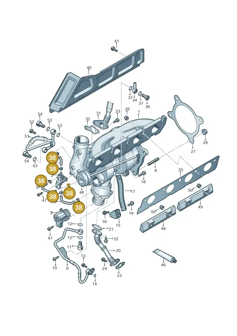 N10203601 — Audi A4 av. 2.0 tdi (2011-2015) diagram 636145600, position 38