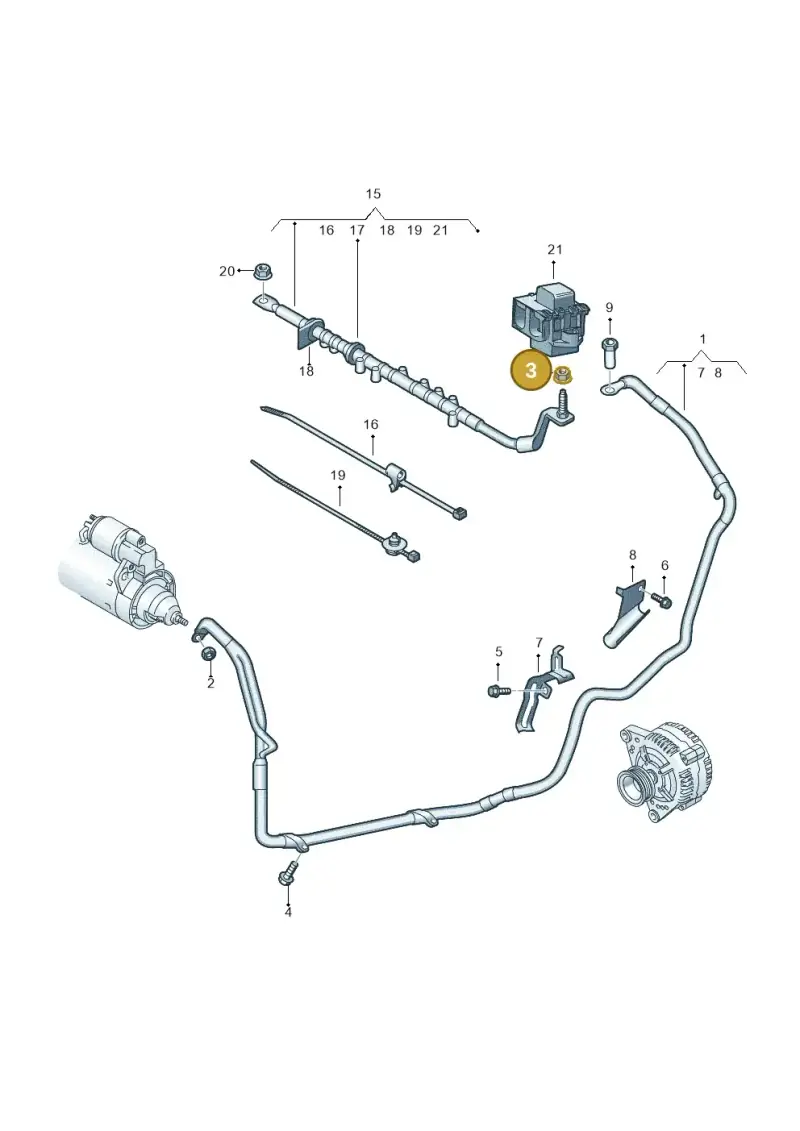 N10209009 — Audi Q7 qu. 3.0 TDI (2009-2015) diagram 493972080, position 3