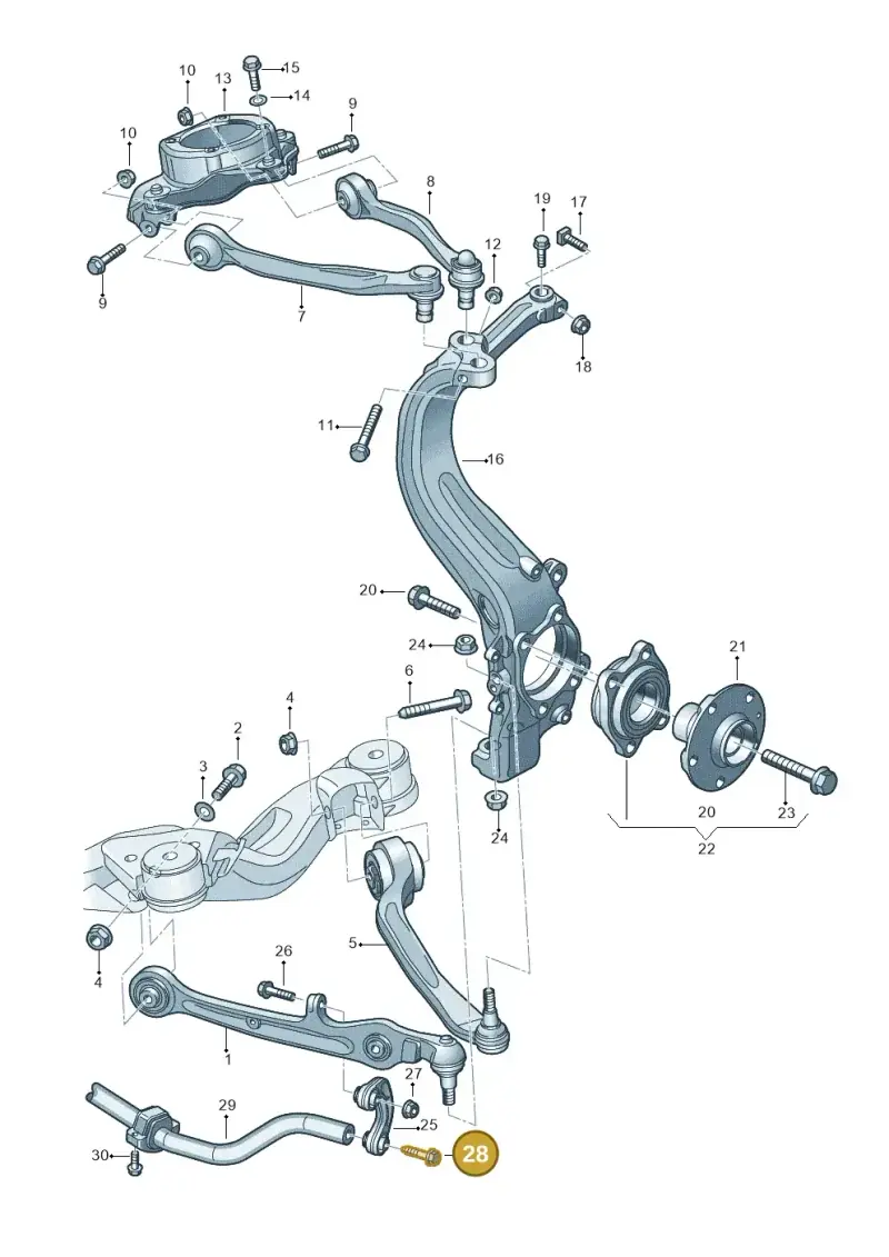 N10209605 — Audi A8/S8/qu. lang    08> (2007-) diagram 291407050, position 28